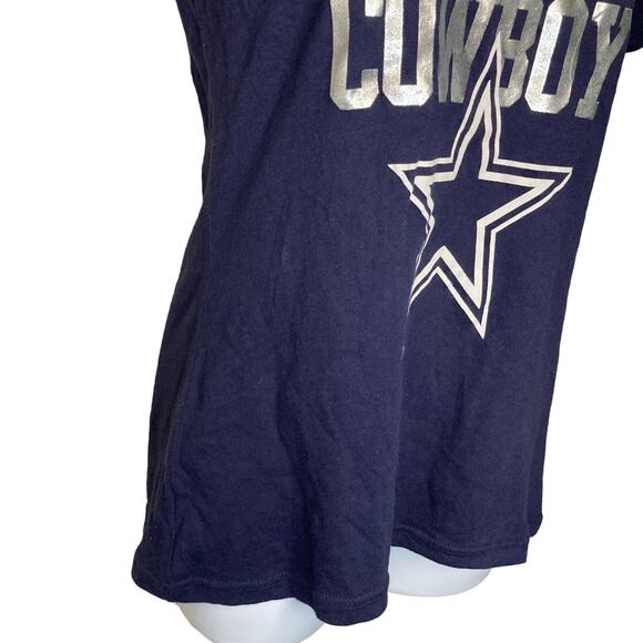 Women's Dallas Cowboys "Let's Go Cowboys" Short Sleeve Top Size Small NWT FLAW - Picture 13 of 14